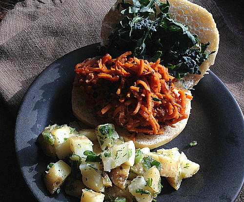 Barbeque Pulled Sweet Potato Sandwiches Barbecue Pulled Sweet Potato Sandwiches