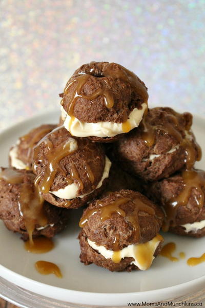 Chocolate Caramel Cream Puffs Chocolate Caramel Cream Puffs