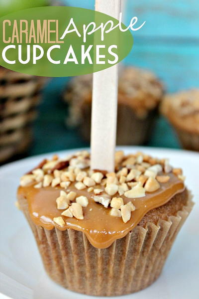 Crunchy Caramel Apple Cupcakes Crunchy Caramel Apple Cupcakes
