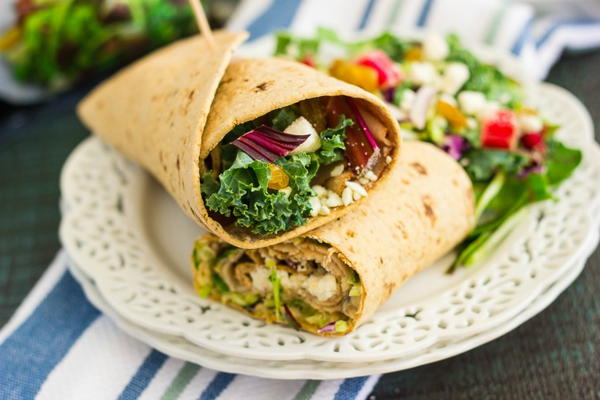 Chicken and Beet Hummus Wrap Chicken and Beet Hummus Wrap