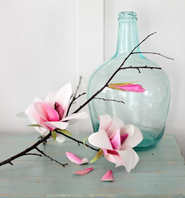 Watercolor Magnolia DIY Paper Flowers Watercolor Magnolia DIY Paper Flowers
