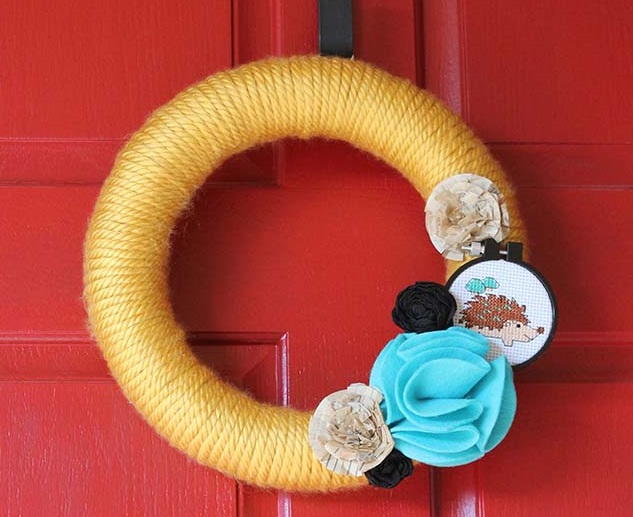 Spring Woodland Yarn Wreath Spring Woodland Yarn Wreath