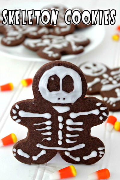 Chocolate Skeleton Cookies Chocolate Skeleton Cookies