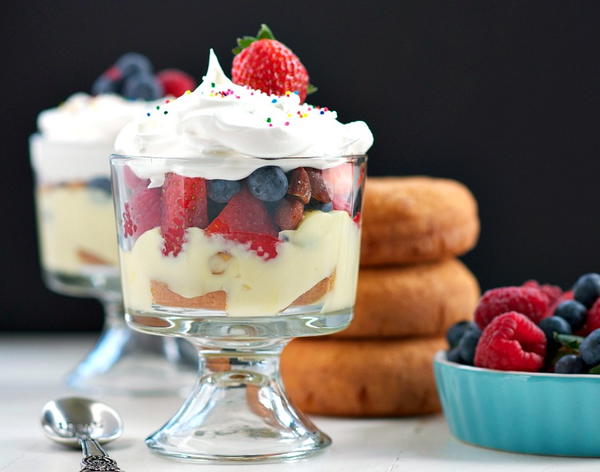 Almond Berry Donut Trifle Almond Berry Donut Trifle