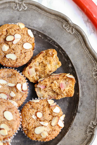 Vegan Rhubarb Muffins Vegan Rhubarb Muffins