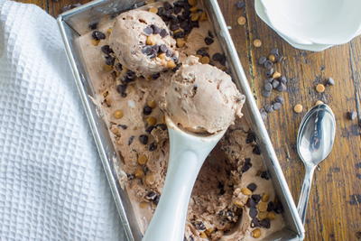 Nutella Peanut Butter Chip Easy No-Churn Ice Cream