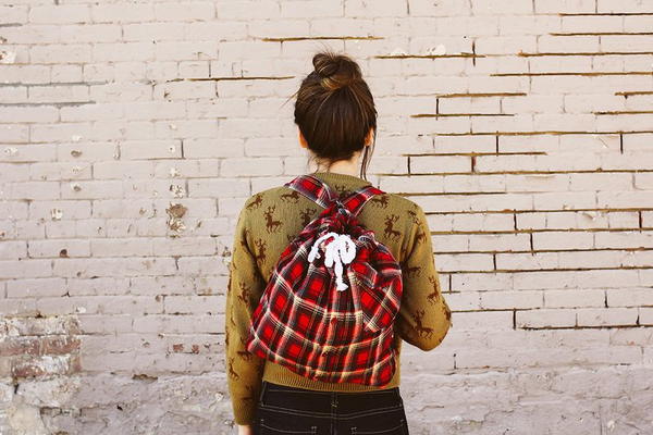 Plaid DIY Backpack Plaid DIY Backpack