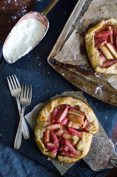 Rustic Mini Rhubarb Galettes
