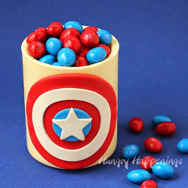 Captain America-Inspired Edible Jar Captain America-Inspired Edible Jar