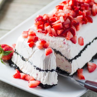 Frozen Strawberry Easy Dessert