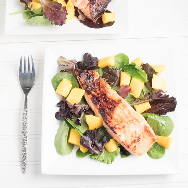 Honey Glazed Baked Salmon Mango Salad Honey Glazed Baked Salmon & Mango Salad