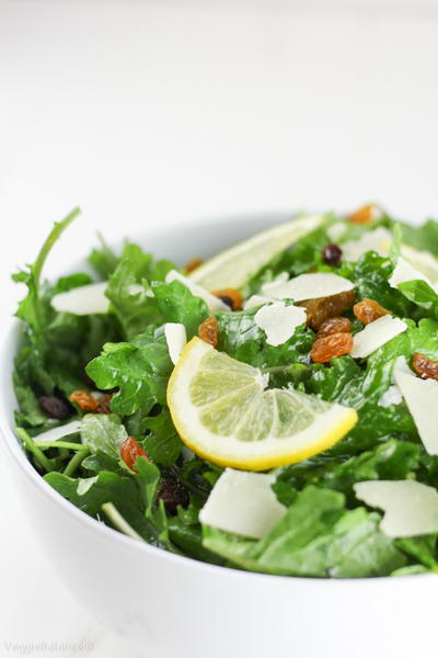 Kale Lemon Salad with Parmesan and Golden Raisins Kale Lemon Salad with Parmesan and Golden Raisins