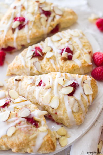 Raspberry Almond Cream Scones Raspberry Almond Cream Scones
