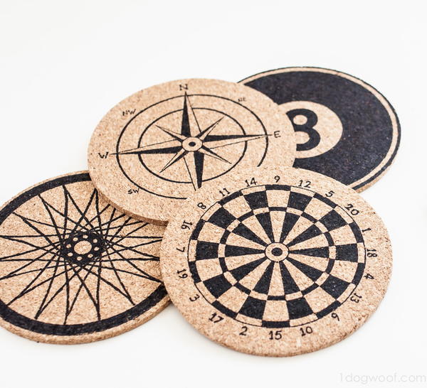 Anthropologie-Inspired Cork Coasters Anthropologie-Inspired Cork Coasters