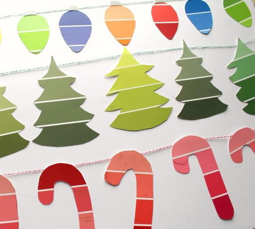 Paint Chip Christmas Garland Paint Chip Christmas Garland