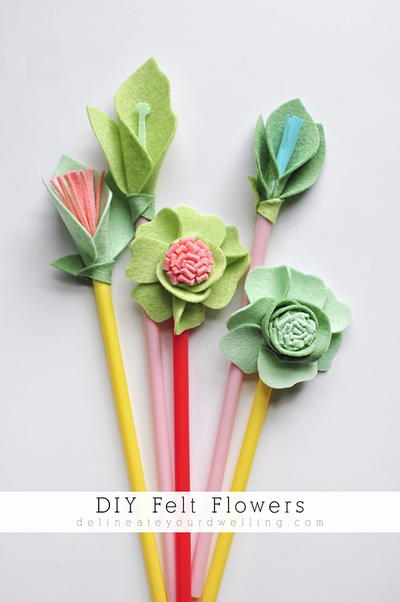 April Shoewrs Bring Felt Flowers April Showers Bring Felt Flowers