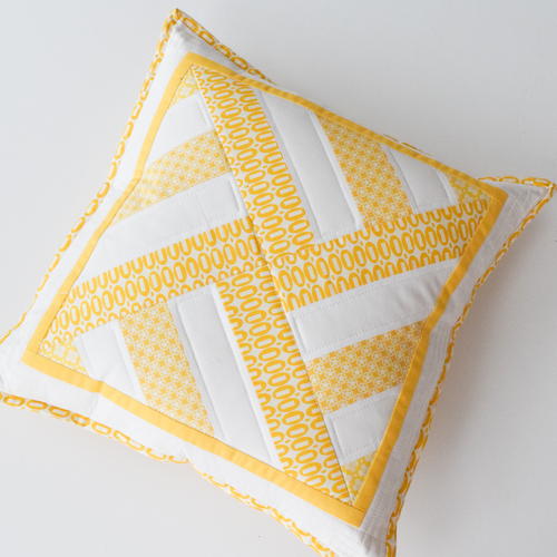 Geometric Throw Pillow with Lapped Zip Back Geometric Throw Pillow with Lapped Zip Back
