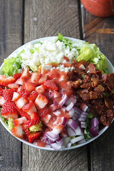Strawberry Poppyseed and Bacon Chopped Salad Strawberry Poppyseed and Bacon Chopped Salad