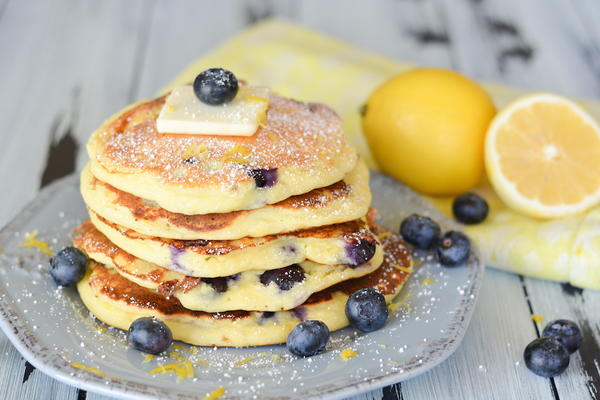 Blueberry Lemon Ricotta Pancakes