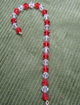 Crystal Candy Cane Ornament