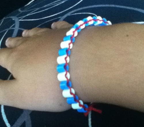 Fourth of July Beaded Bracelet