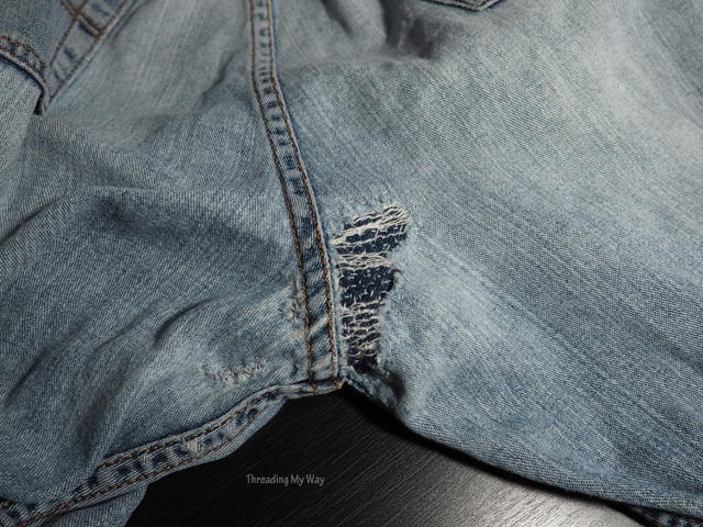 Darning Large Holes in Jeans Darning Large Holes in Jeans