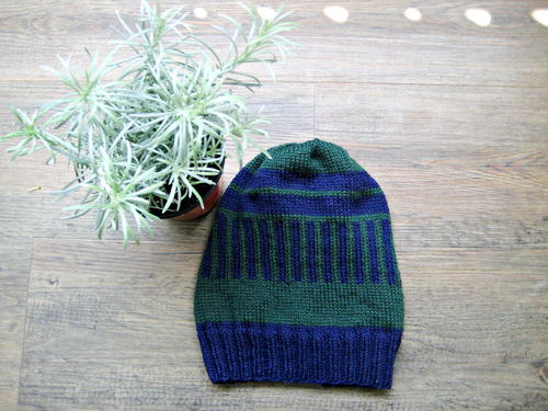 Easy Striped Knitted Hat Easy Striped Knitted Hat_1