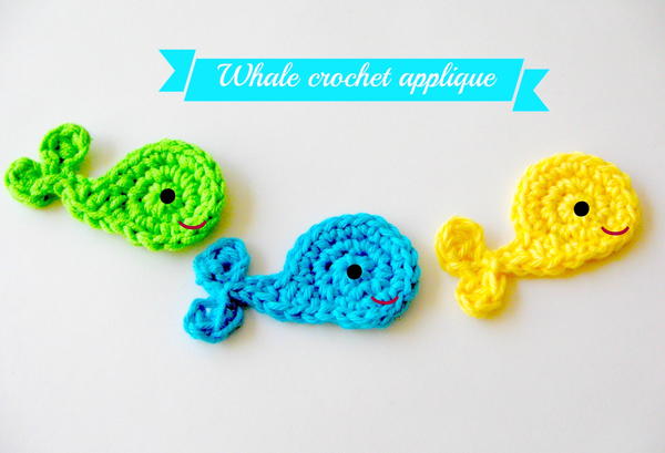 Whale Applique Crochet Pattern Whale Applique Crochet Pattern