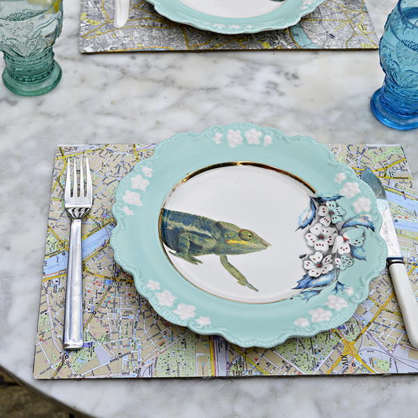 Map Placemat Decoupage Idea Map Placemat Decoupage Idea