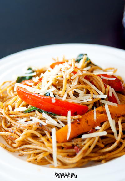 Tomato Pesto Spaghettini