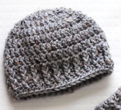 the parker crochet baby hat and booties