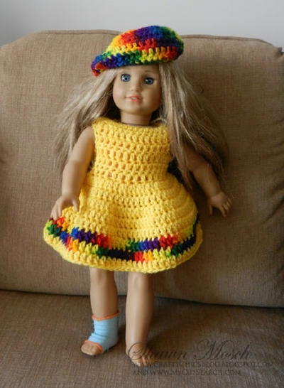 Crochet American Girl Doll Dress