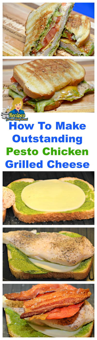 Outstanding Pesto Chicken Grilled Cheese
