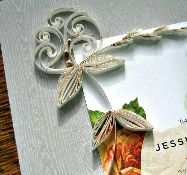 Touch of Gold Paper Quilling Embellishment Touch of Gold Paper Quilling Embellishment