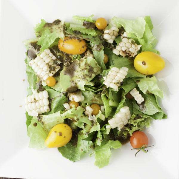 Grilled Corn Salad with Basil Vinaigrette Grilled Corn Salad with Basil Vinaigrette