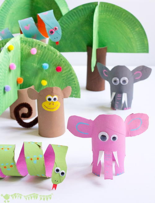 Jungle Book Paper Tube Craft Jungle Book Paper Tube Craft
