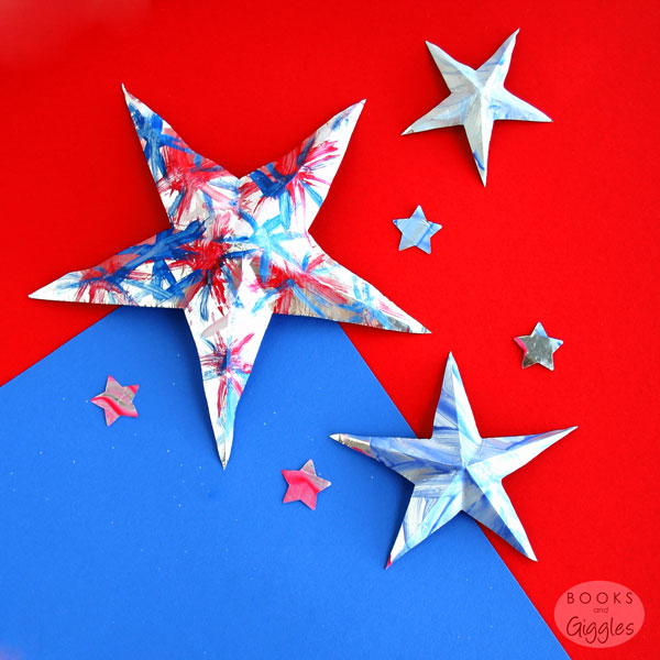 Shiny Painted 3D Stars Shiny Painted 3D Stars