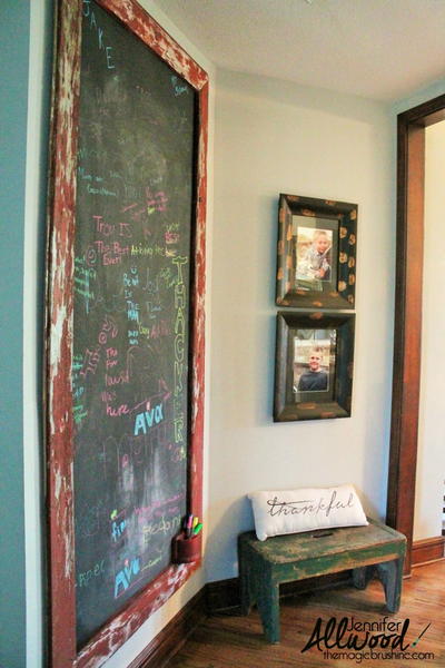 Distressed Wood Chalkboard Wall Distressed Wood Chalkboard Wall