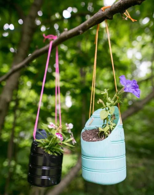 Plastic Bottle Hanging Planters Plastic Bottle Hanging Planters