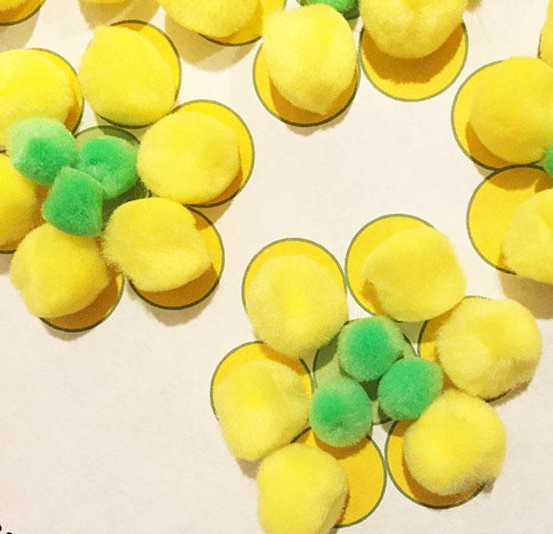 Color Matching for Kids with Pom Pom Flowers