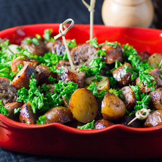 BBQ Potato Sausage Appetizer BBQ Potato Sausage Appetizer