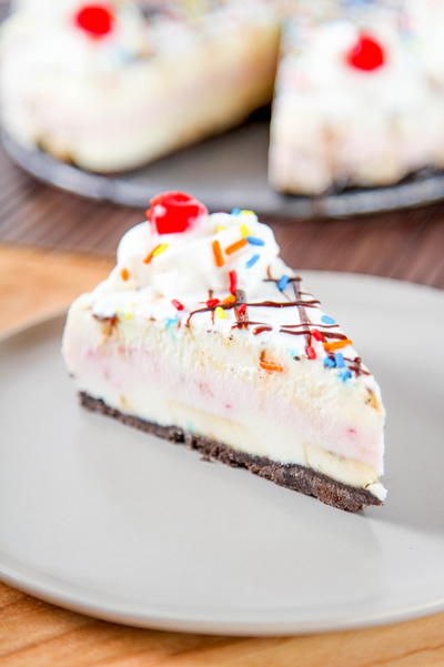 No Bake Banana Split Cheesecake Dessert No Bake Banana Split Cheesecake Dessert