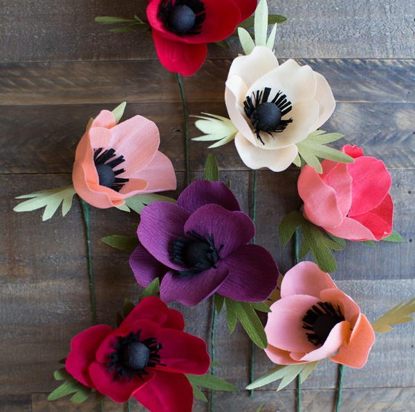 Amazing Anemone Crepe Paper Flowers Amazing Anemone Crepe Paper Flowers