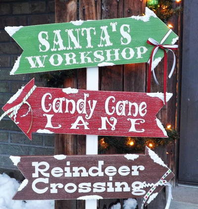 Santa's Village DIY Outdoor Sign
