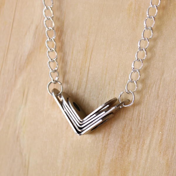 Dollar Store Metal Chevron Necklace Dollar Store Metal Chevron Necklace
