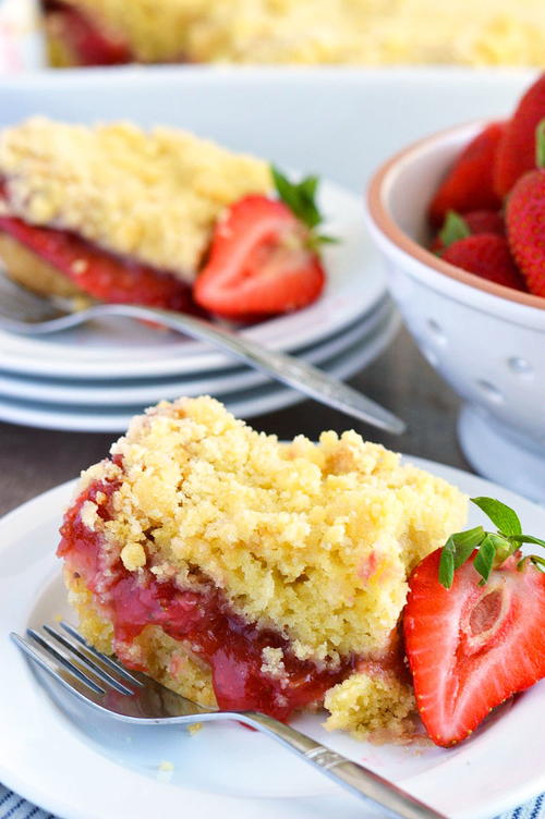 Gluten Free Strawberry Rhubarb Coffee Cake Gluten Free Strawberry Rhubarb Coffee Cake
