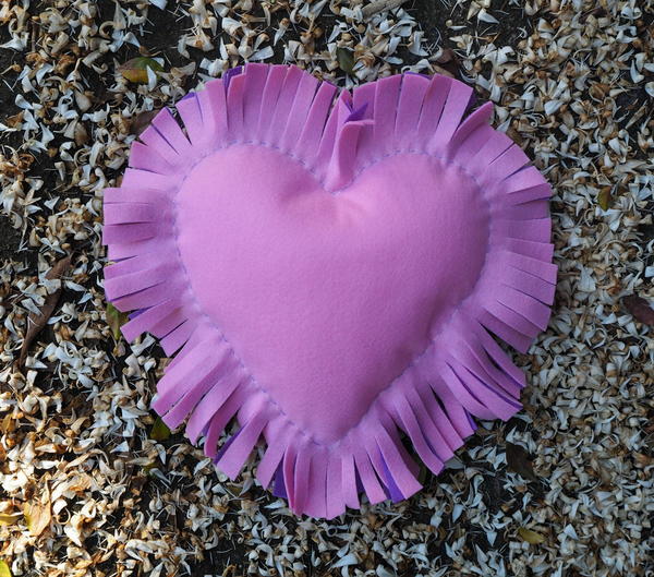 Fringed Heart Cushion Fringed Heart Cushion