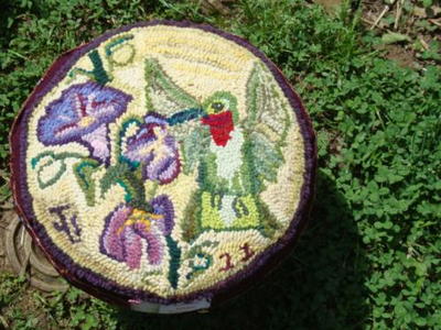 Summer Hummer Footstool Summer Hummer Footstool