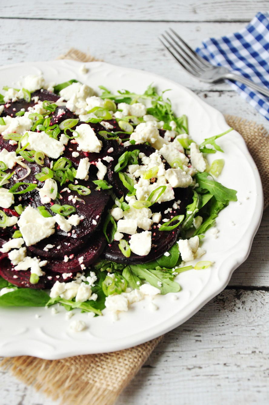 Feta Beet Salad With Green Onion | RecipeLion.com