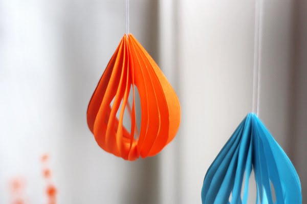 Teardrop Paper Ornaments